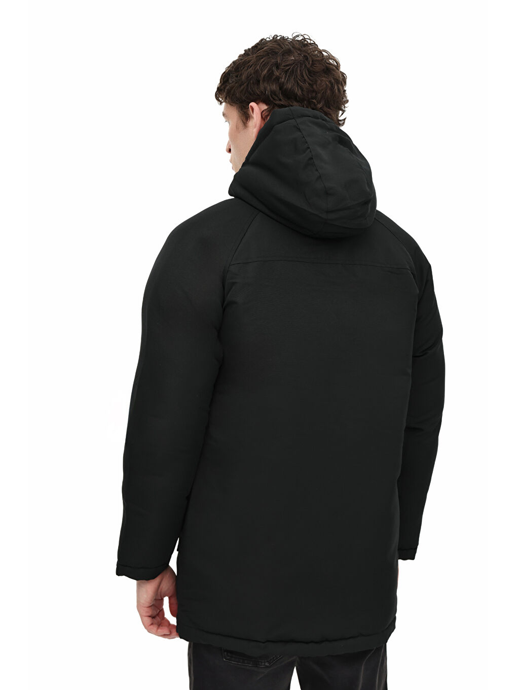 ML COMS 3KX-PRKCOT-04 5PR Siyah Erkek Kaban Mont-1