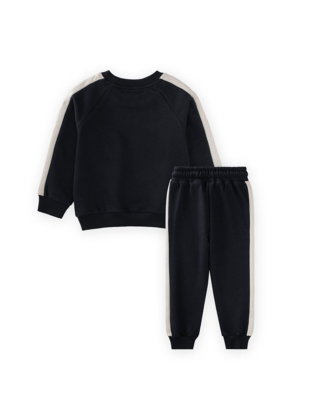 Garnili Sweatshirt Takım 2-8 Yaş Siyah-1