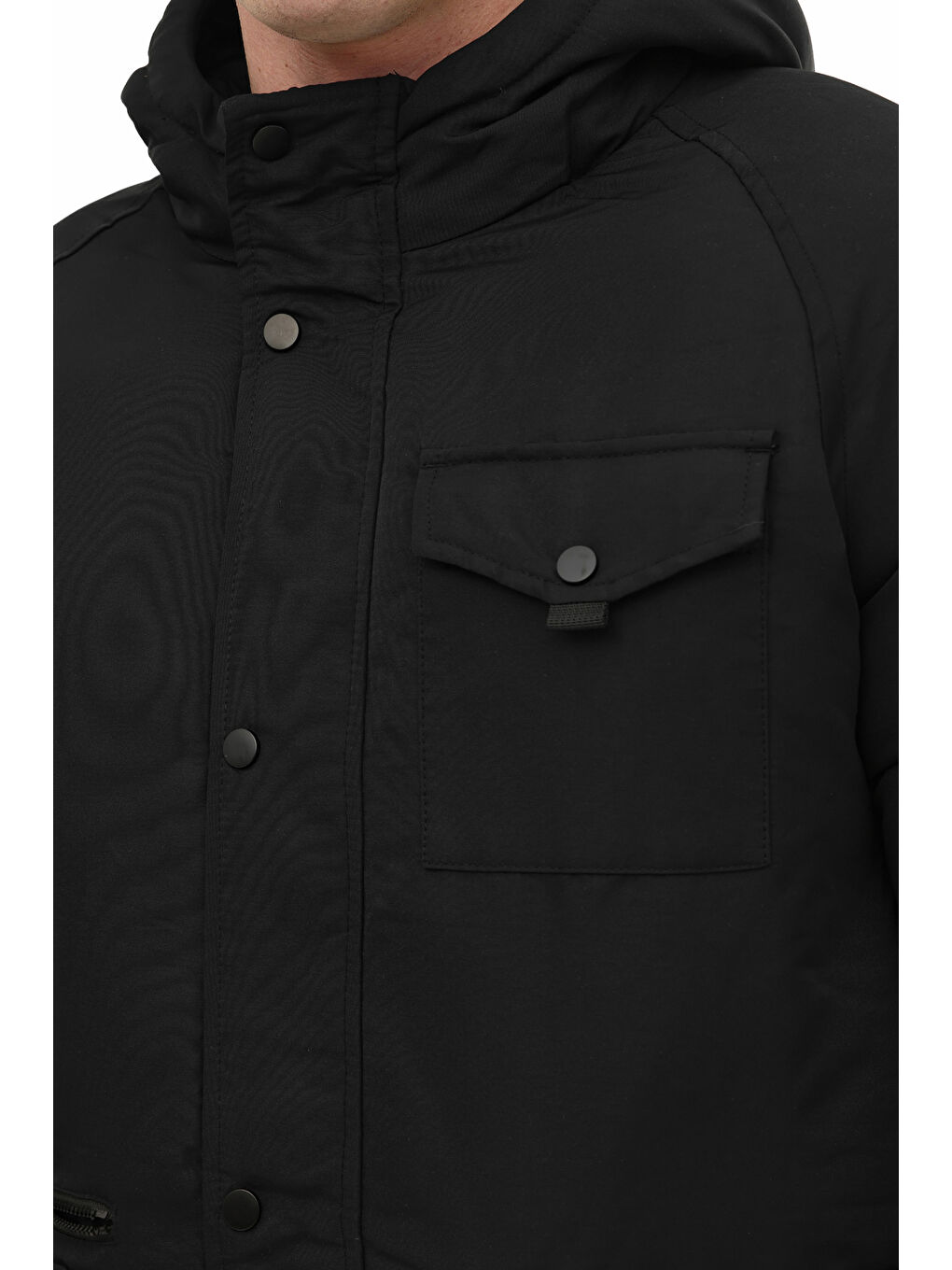 ML COMS 3KX-PRKCOT-04 5PR Siyah Erkek Kaban Mont-3