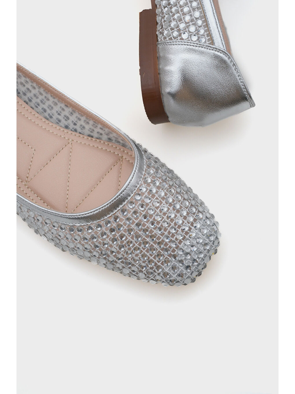 Gri Abra Fileli Taşlı Kadın Babet-3