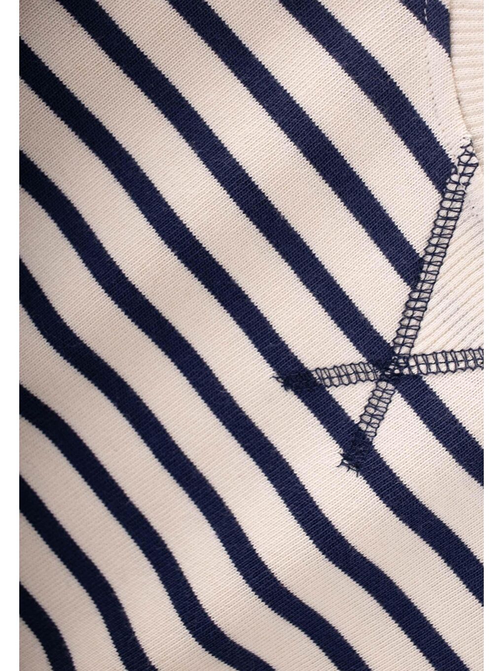 Çizgili Karyoka Detaylı Mevsimlik Sweat 2-12 Yaş Lacivert-2