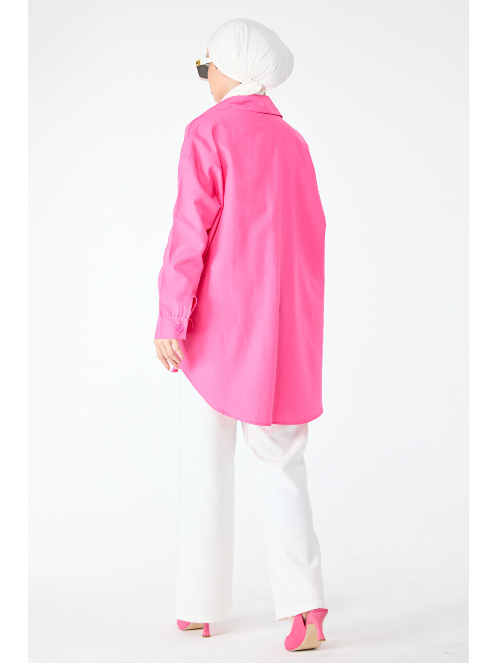 Fuşya Tek Cepli Gömlek Fusya - 27087-4