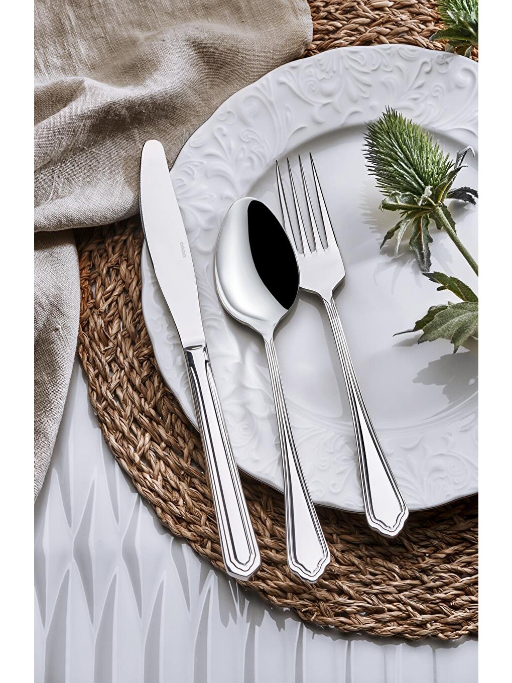 Gri Topkapı Pasta Bıçak 6'lı 18/10-1