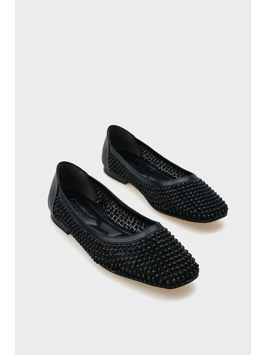 Siyah Abra Fileli Taşlı Kadın Babet-1