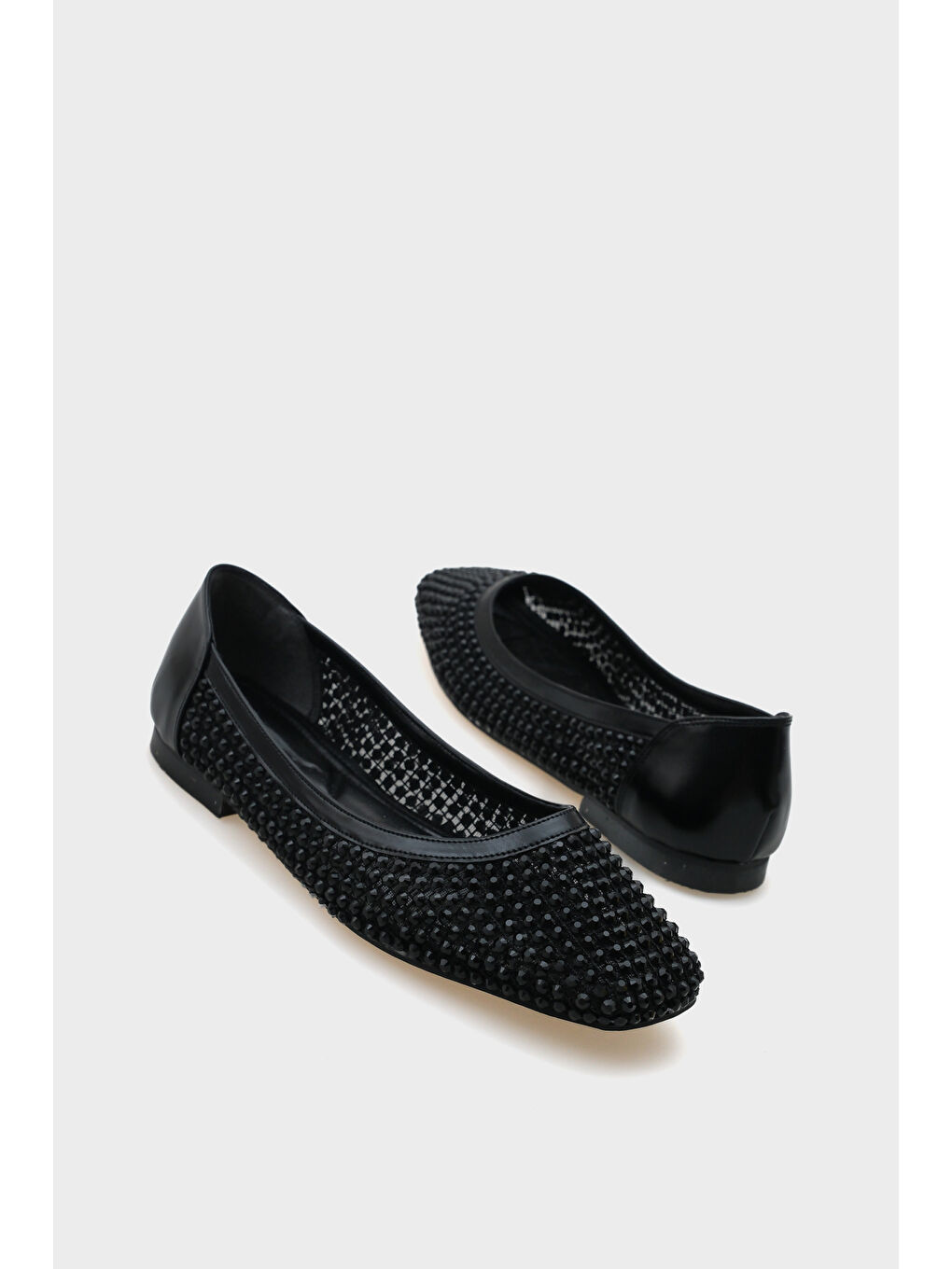 Siyah Abra Fileli Taşlı Kadın Babet-3