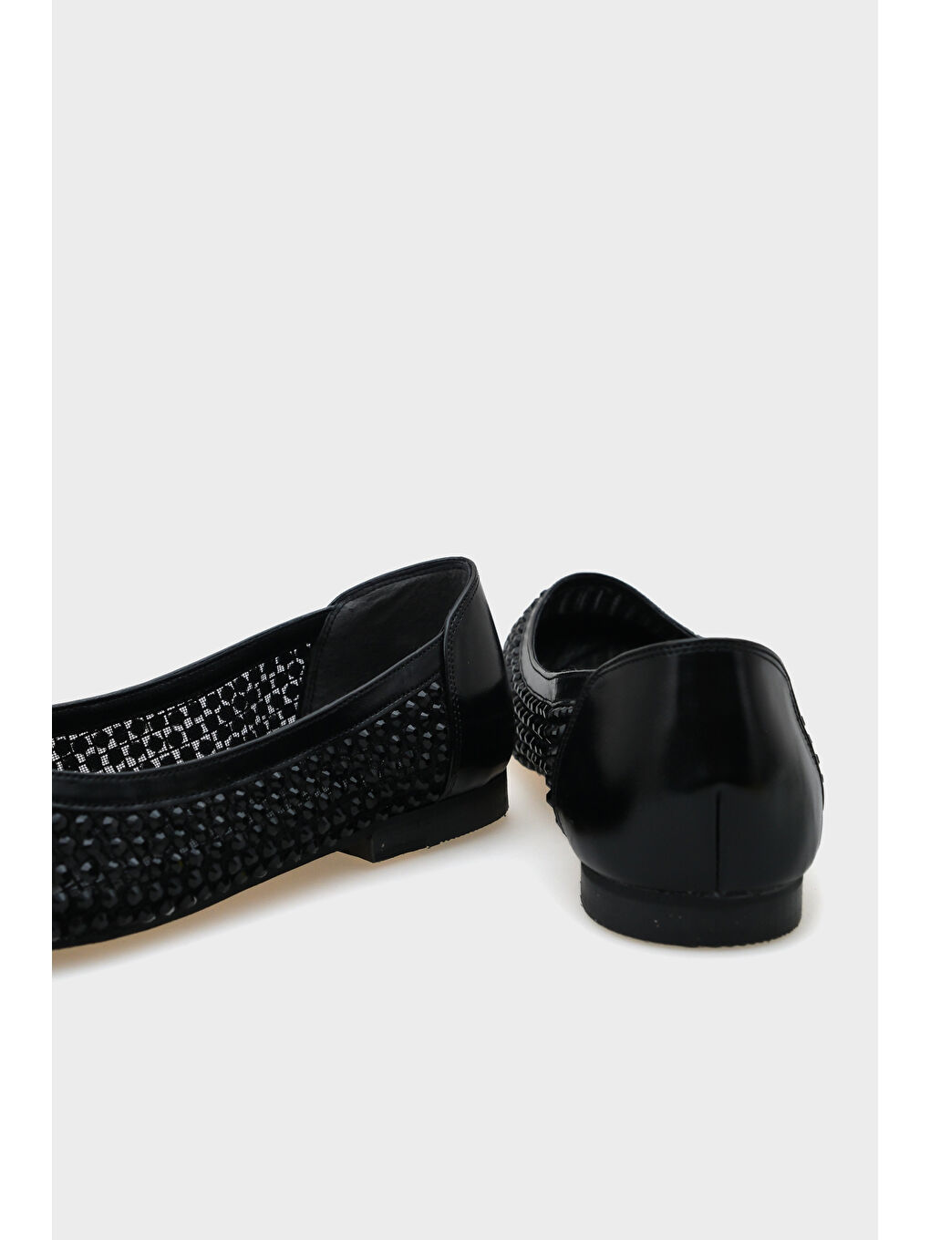 Siyah Abra Fileli Taşlı Kadın Babet-5