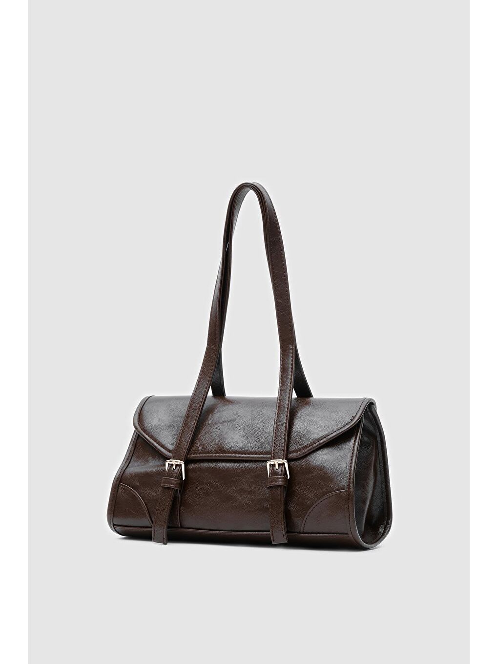 Kahverengi Lue Vintage Baget Çanta Acı Kahve-1