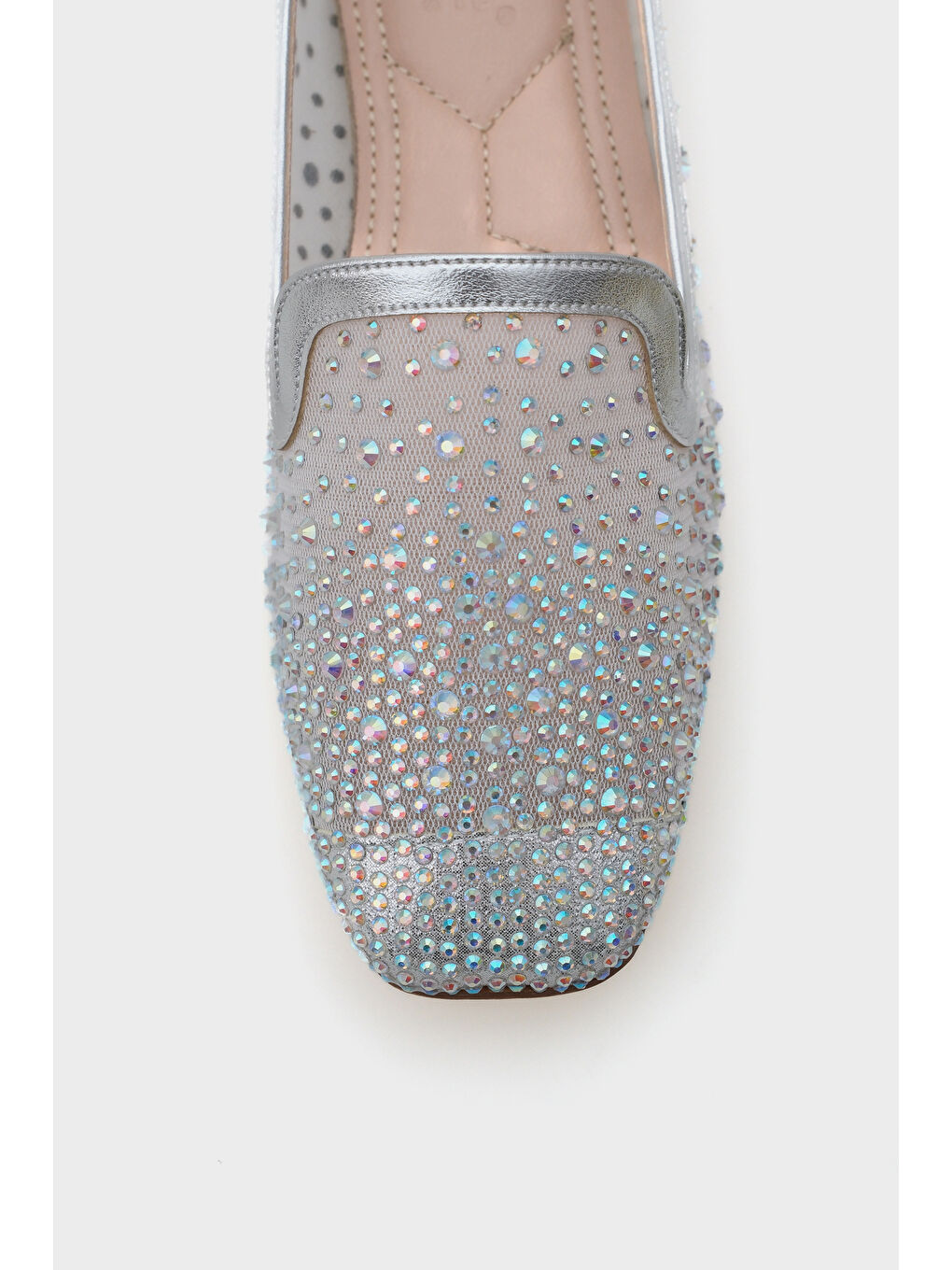 Gri Ada Küt Burunlu Fileli Taşlı Kadın Babet-2