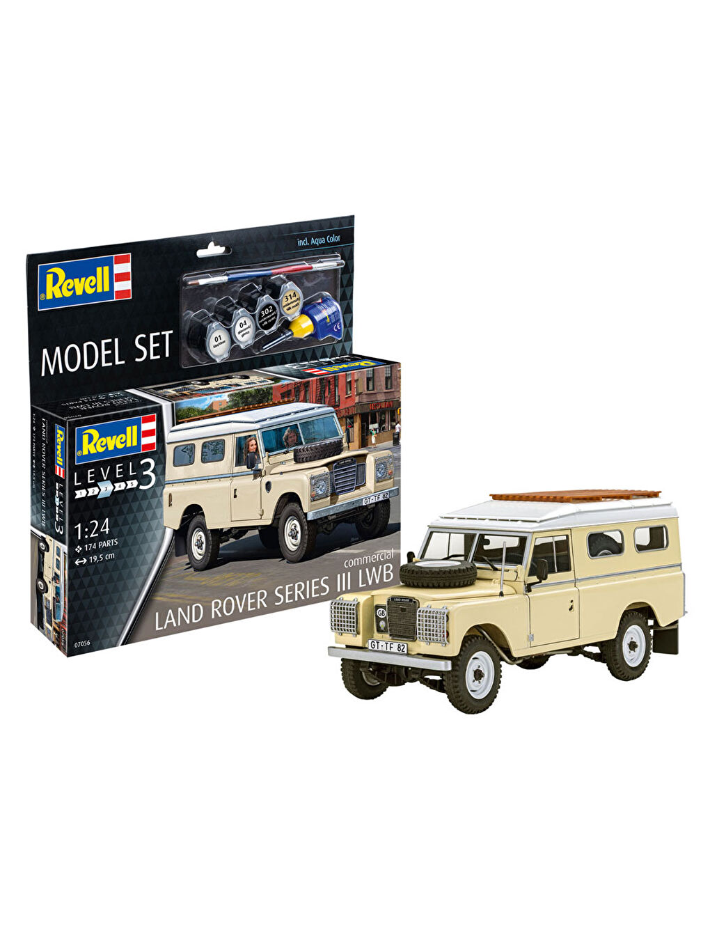 Revell Renksiz Maket Model Set Araba Land Rover Series III LWB 67056