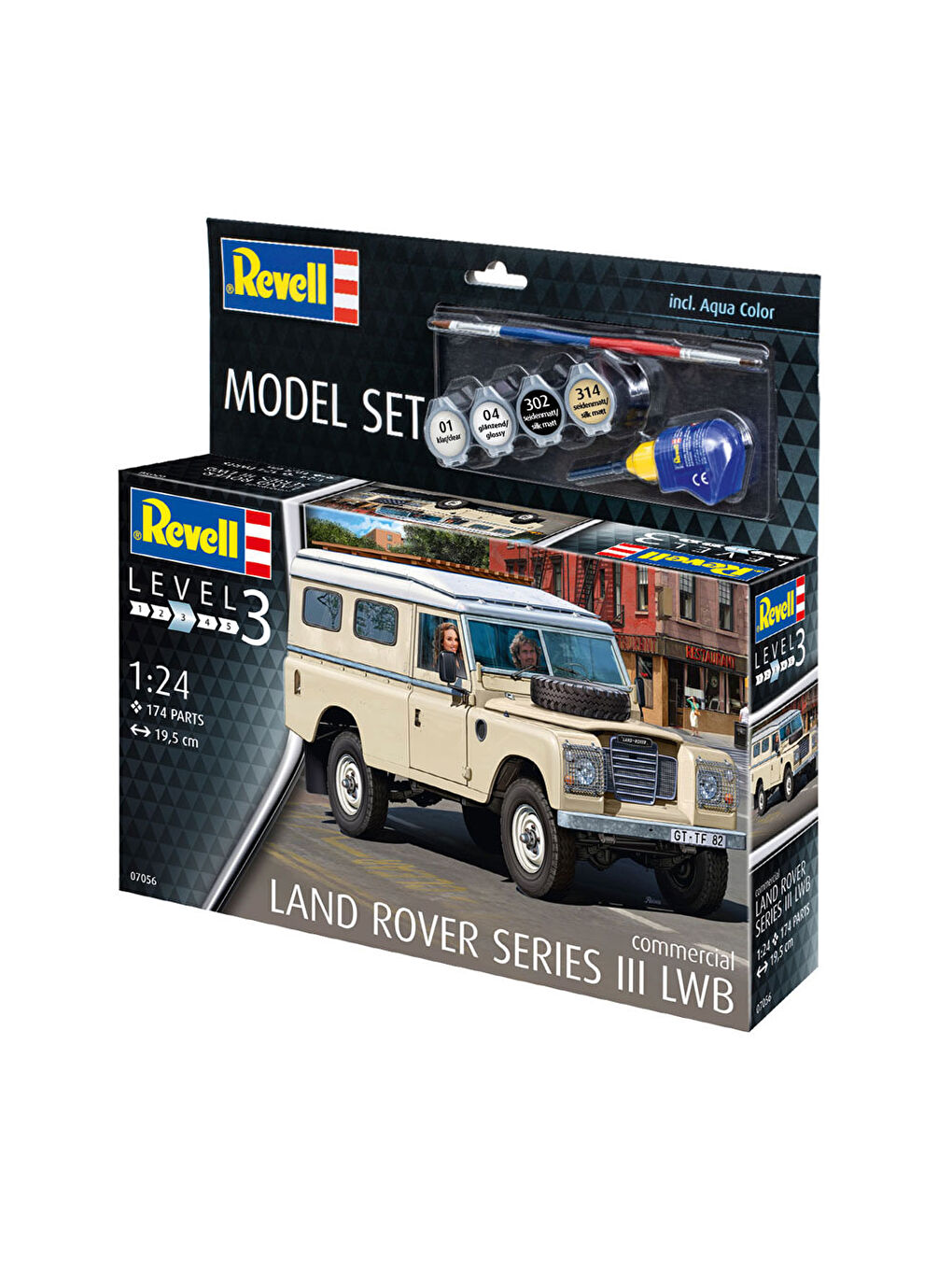 Revell Renksiz Maket Model Set Araba Land Rover Series III LWB 67056 - 5