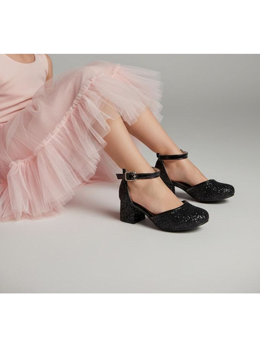 Siyah KIZ ÇOCUK ABİYE AYAKKABI-1