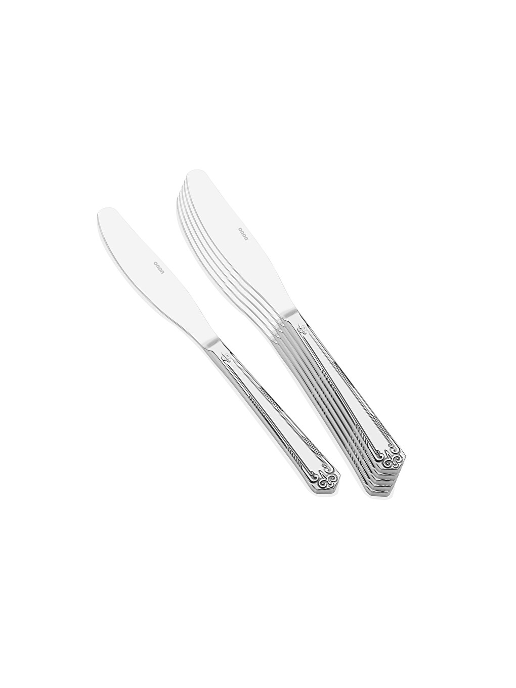 Gri Çırağan Pasta Bıçak 6'lı 18/10