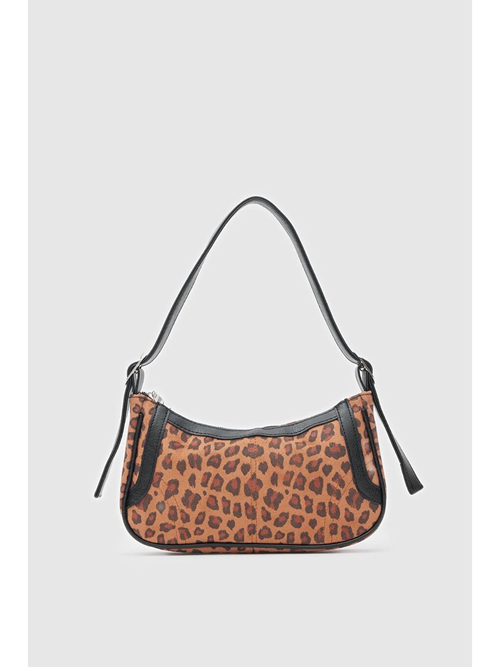 Renksiz Fizy Baget Çanta  Leopar Desen