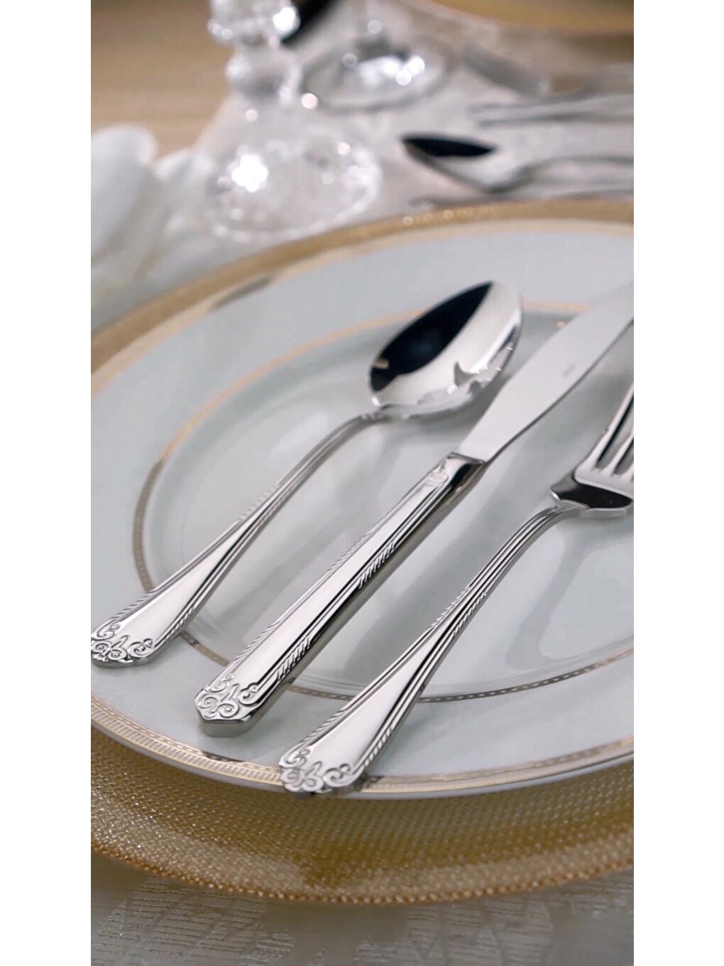 Gri Çırağan Pasta Bıçak 6'lı 18/10-1