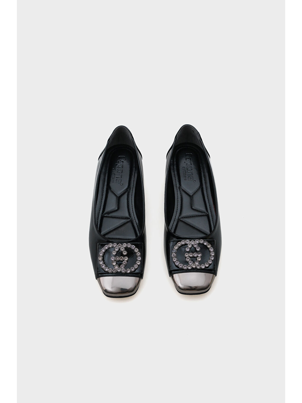 Bej Adel Küt Burunlu Taşlı Tokalı Kadın Babet-4