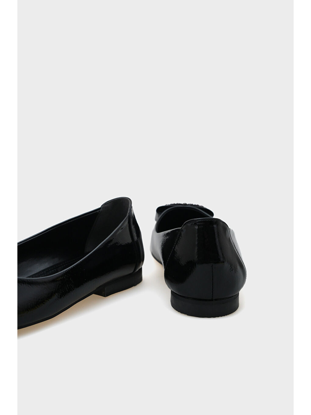 Bej Adel Küt Burunlu Taşlı Tokalı Kadın Babet-5