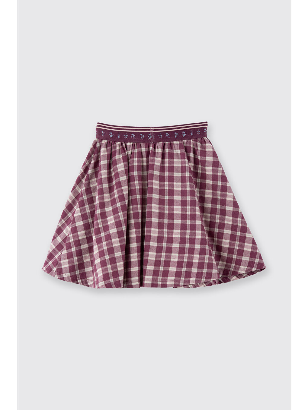 Kız Bebek Desenli Mürdüm Etek