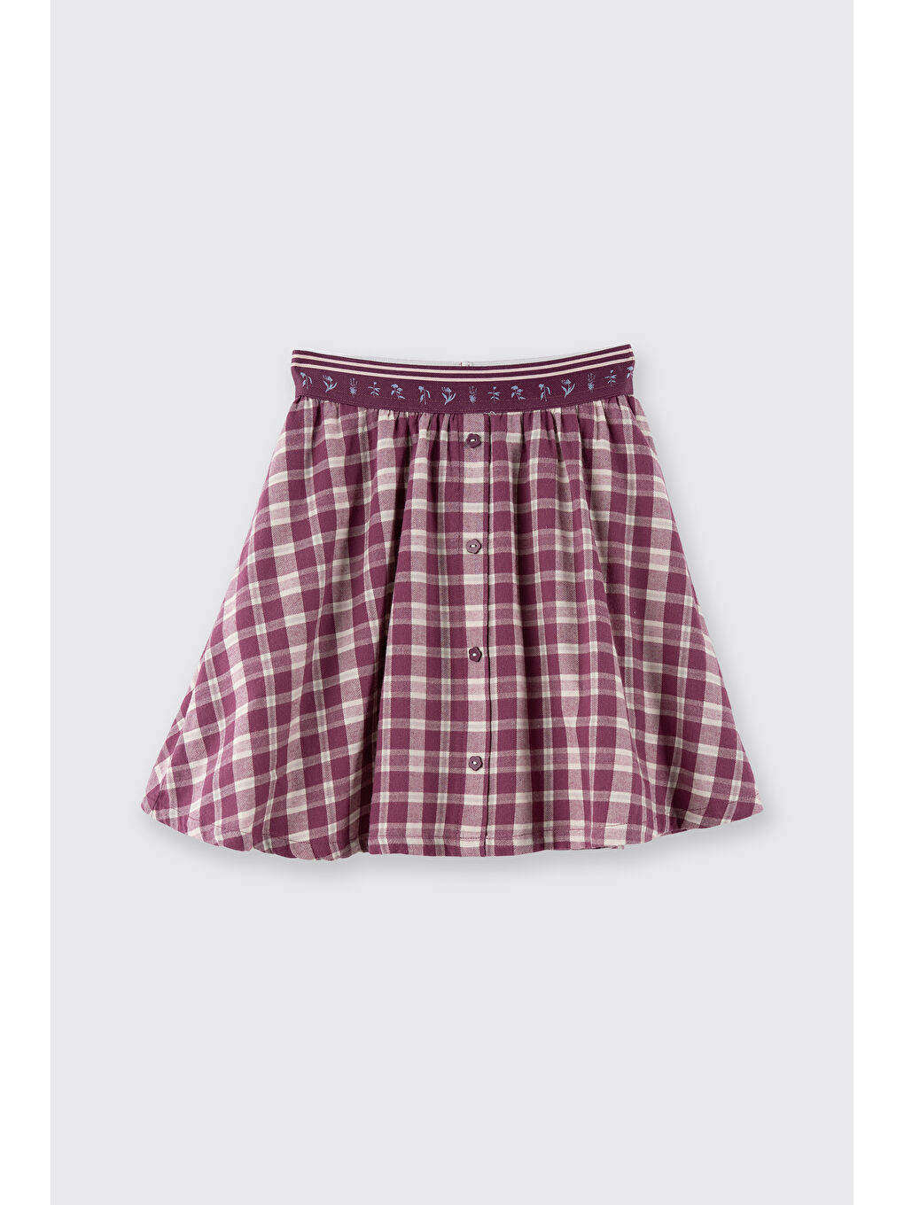 Kız Bebek Desenli Mürdüm Etek-1