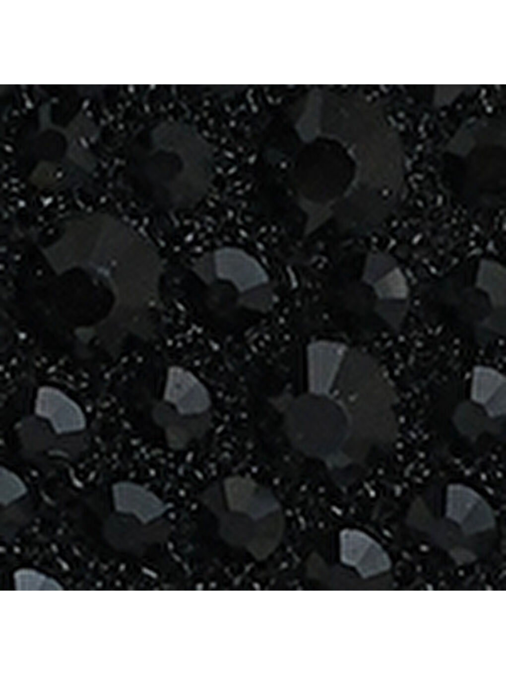 Siyah Ada Küt Burunlu Fileli Taşlı Kadın Babet-6