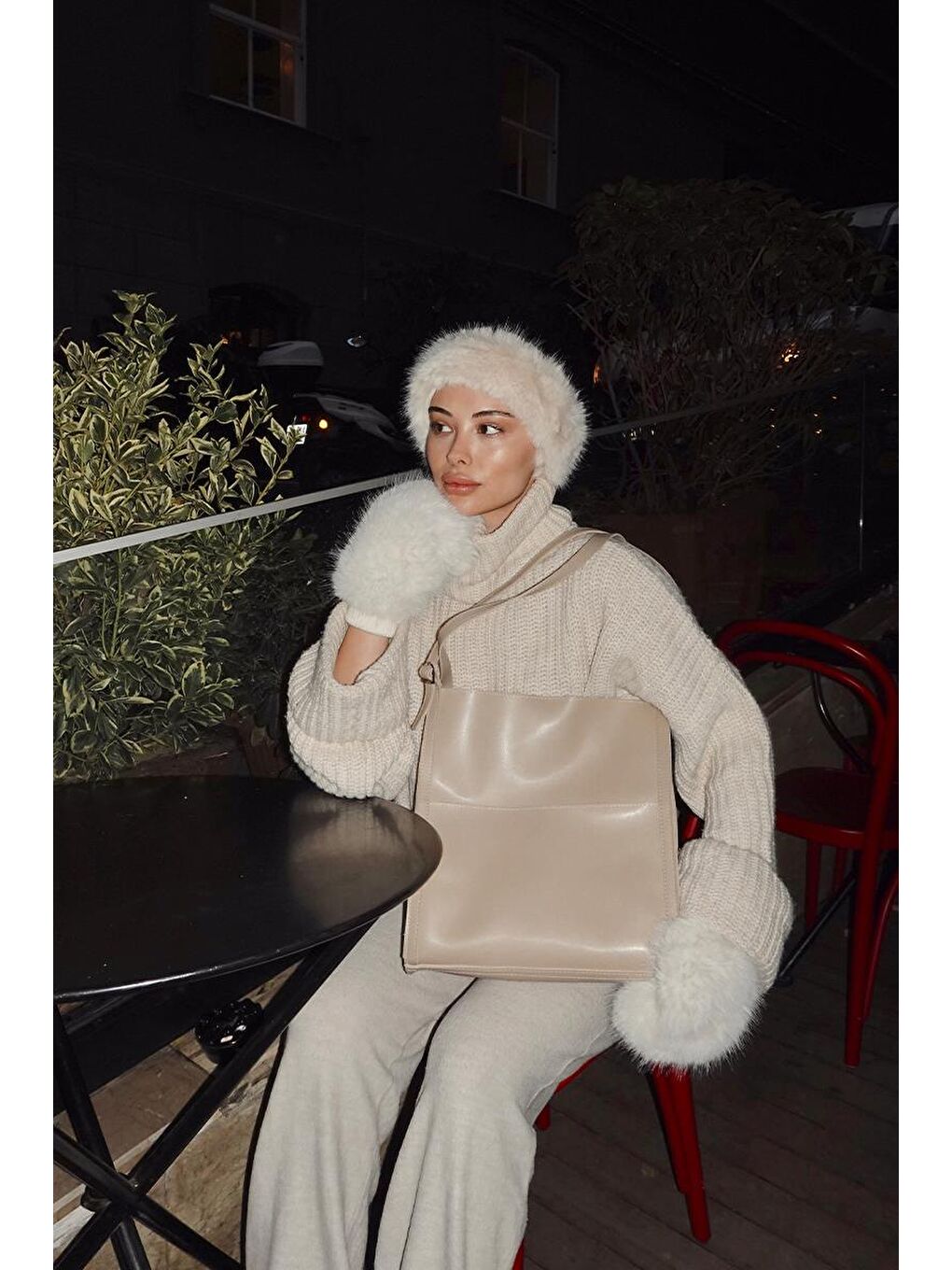 Mugs Salaş Omuz Çantası Bej-9