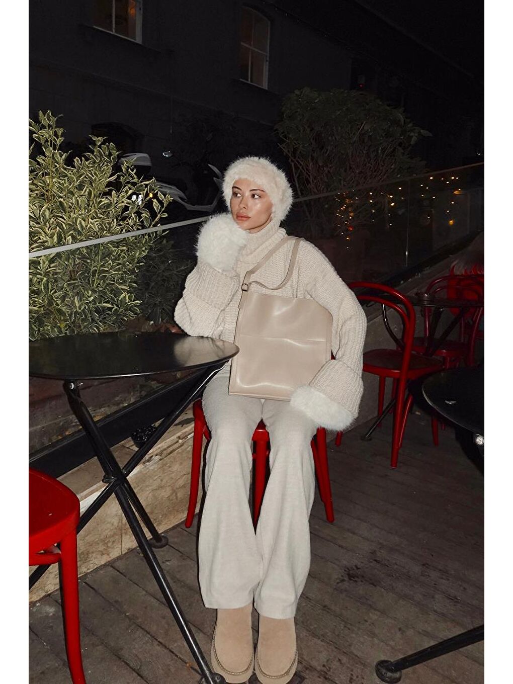 Mugs Salaş Omuz Çantası Bej-10