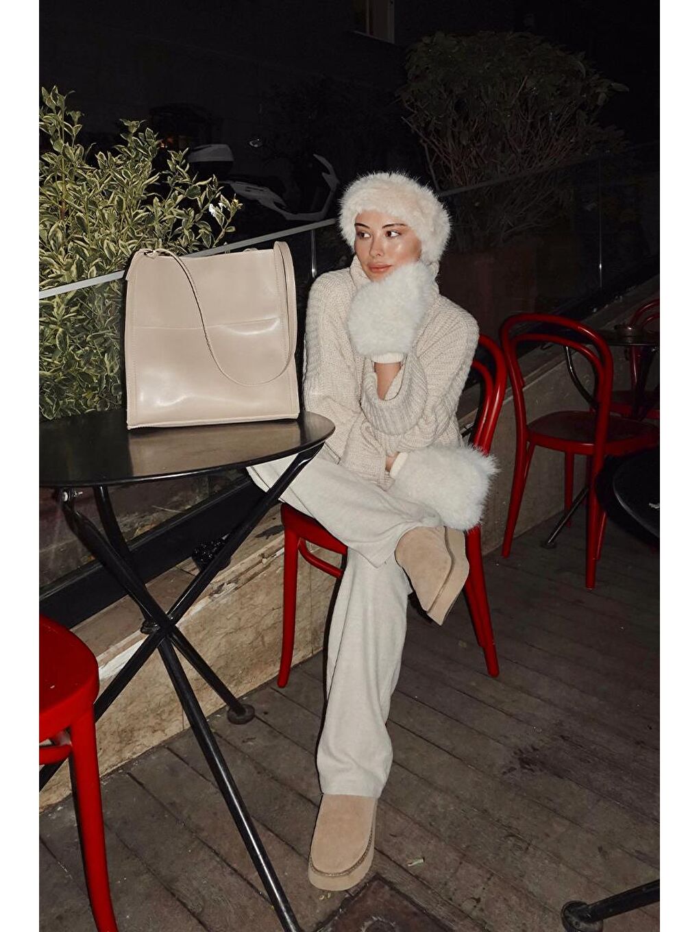 Mugs Salaş Omuz Çantası Bej-11