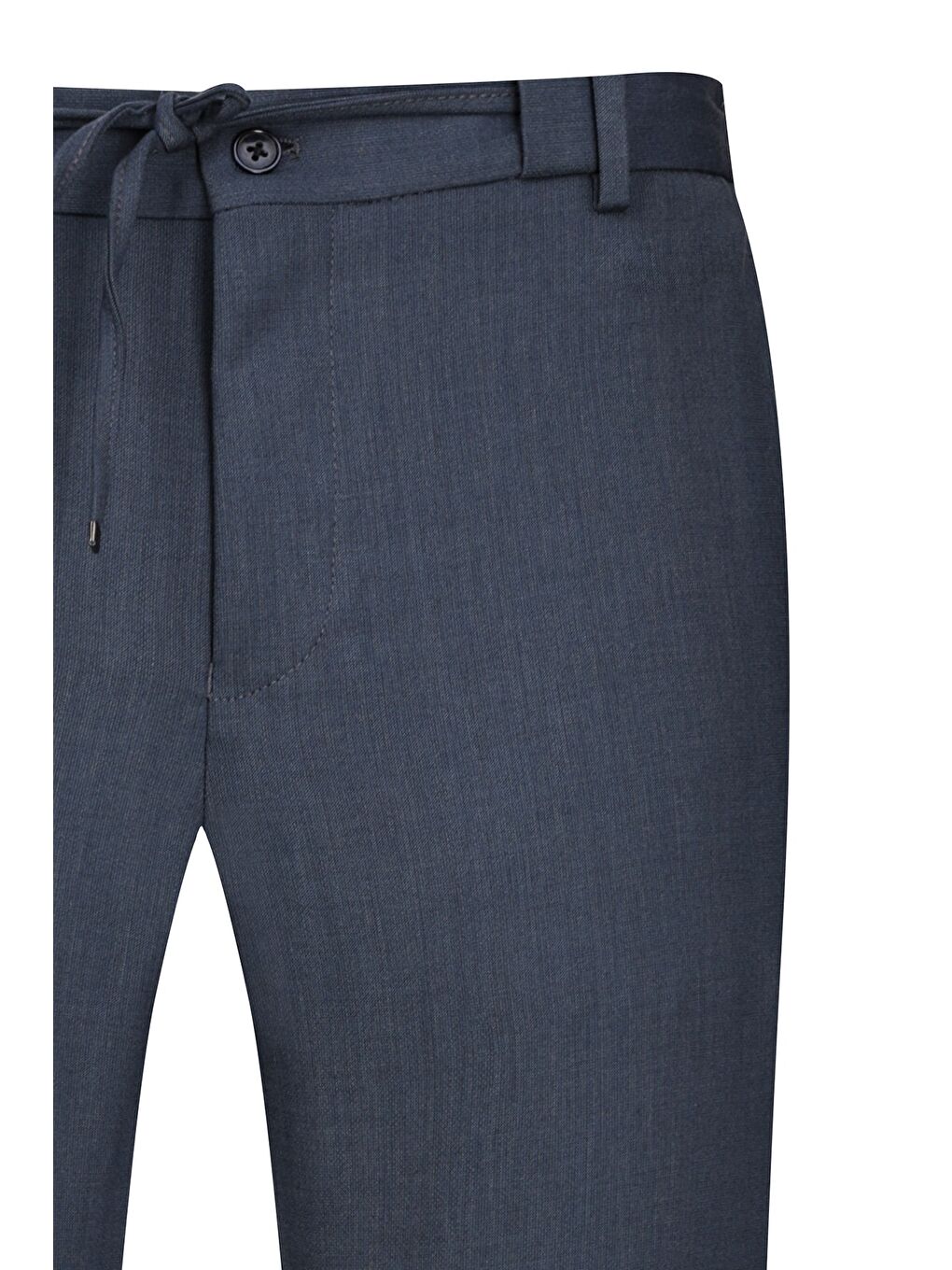 Lacivert Rahat Kesim Yandan Cepli Jogger Pantolon-1