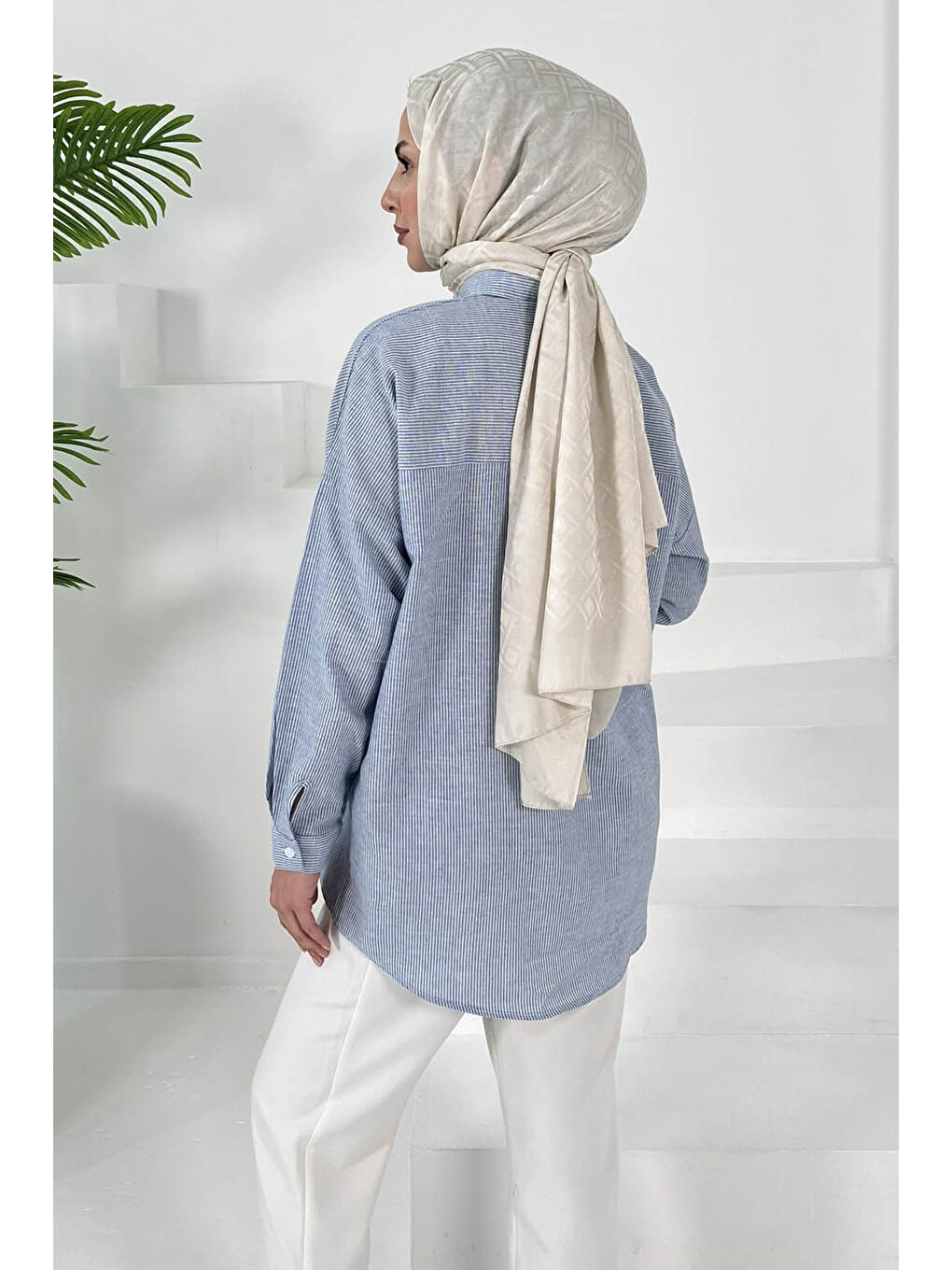 İncili Gömlek Bebe Mavi - 27033-5