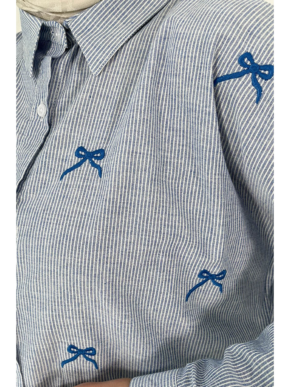 İncili Gömlek Bebe Mavi - 27033-6