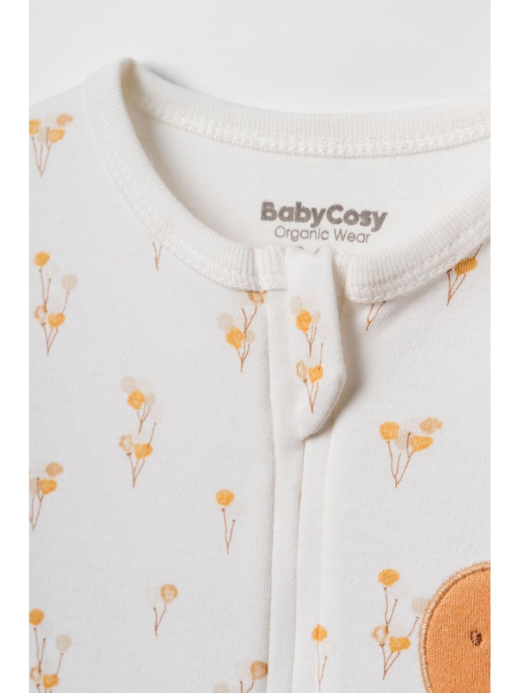 Ekru Bebek Tulum %100 Organik Pamuk , Bebek - Yenidoğan- csy3061-3