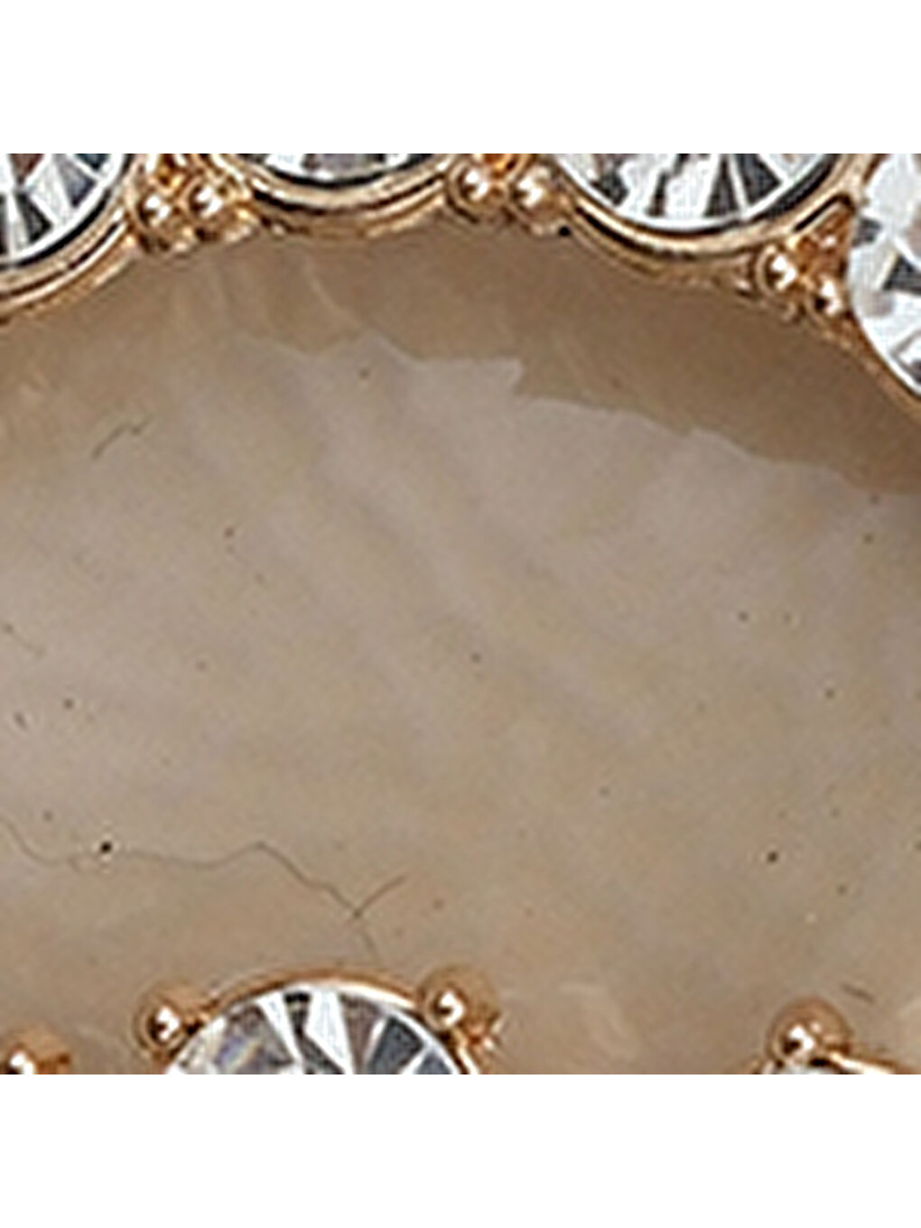 Bej Adina Küt Burunlu Aynalı Taşlı Tokalı Kadın Babet-6