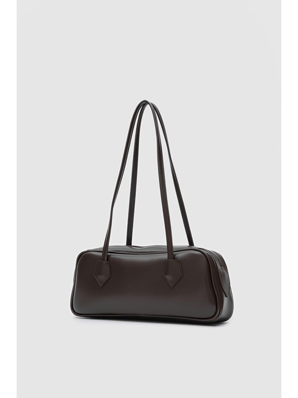 Kahverengi Boheme Vintage Bowling Çanta Acı Kahve-1