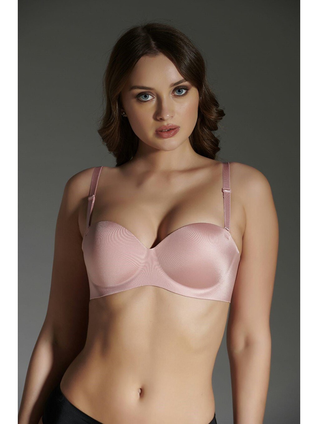Pembe Destekli Lazer Soft Kap Straplez C16055 Pudra