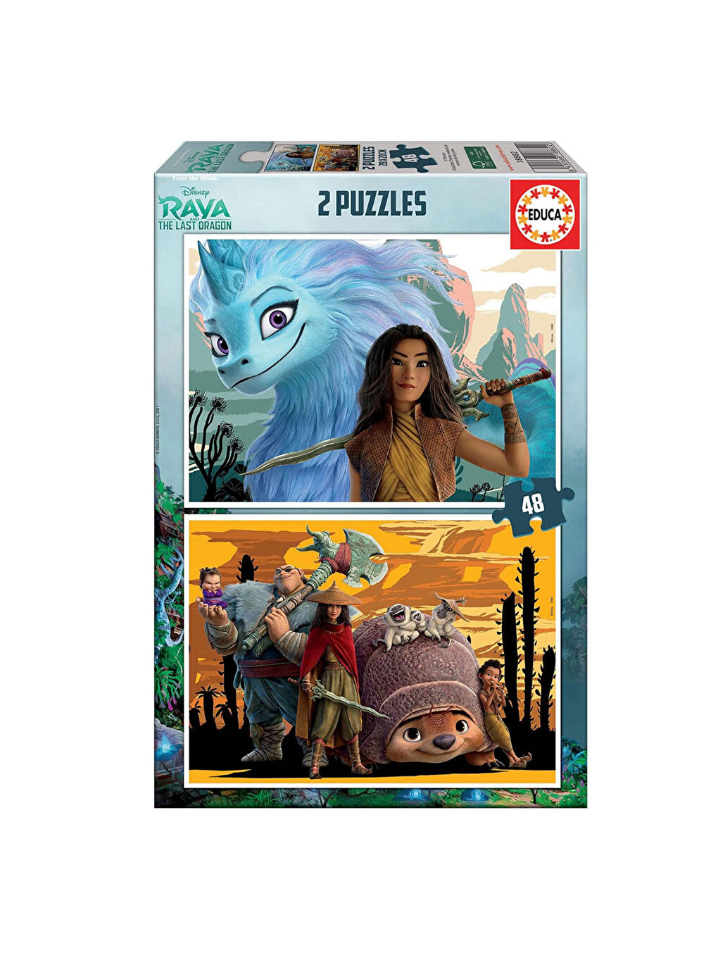 Çocuk Puzzle 2X48 Parça Raya&The Last Dragon 18882