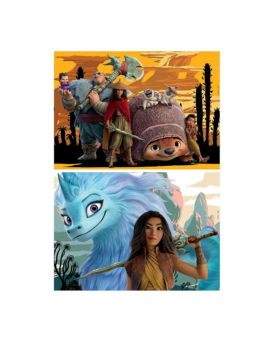 Çocuk Puzzle 2X48 Parça Raya&The Last Dragon 18882-1