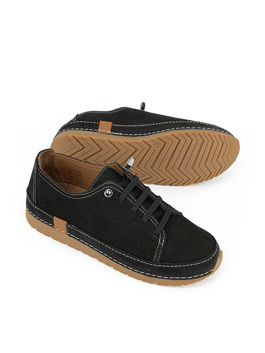 Kadın Hakiki Deri Konfor Ayakkabı 1611061ZRC1 Siyah-3