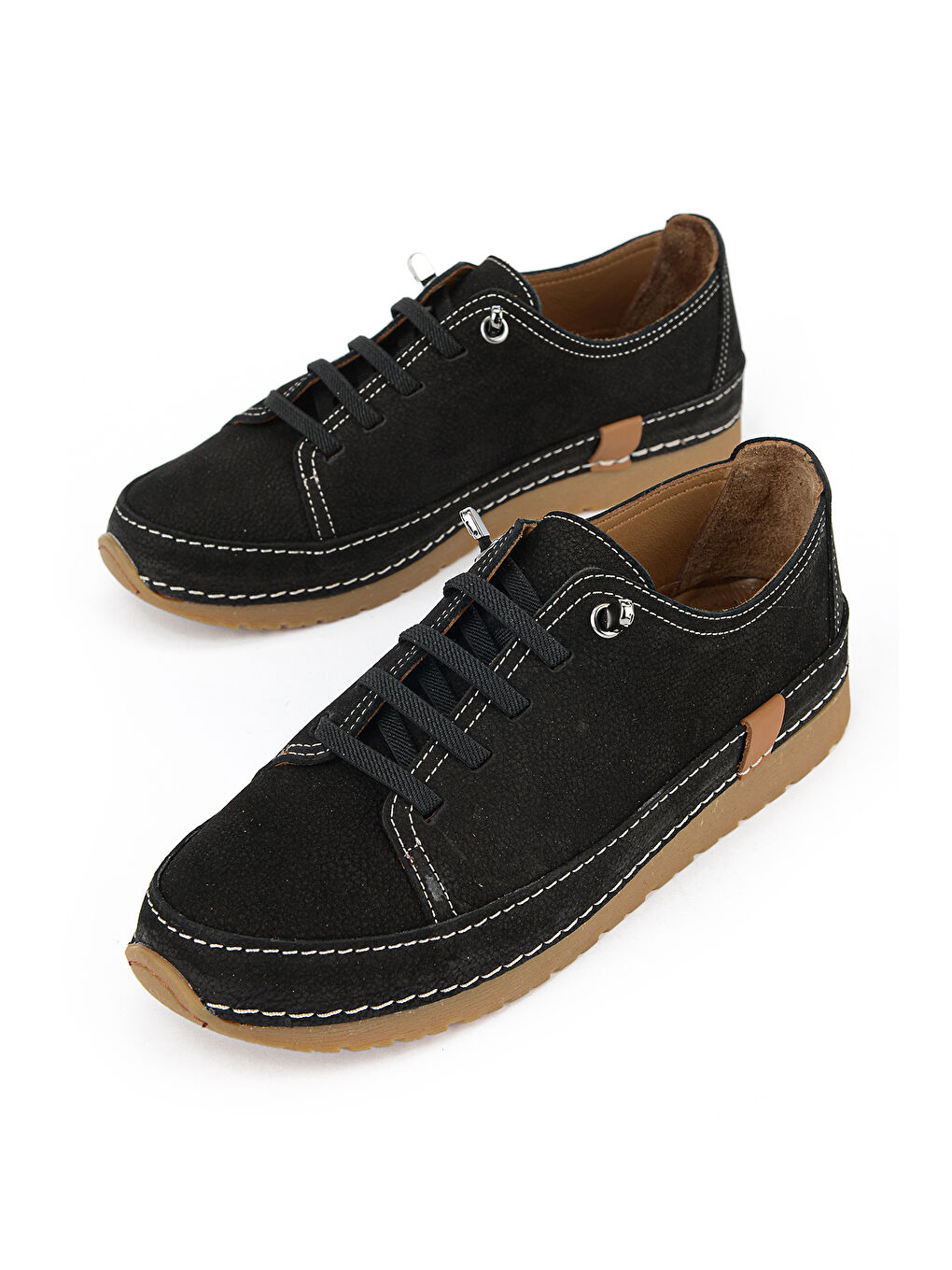 Kadın Hakiki Deri Konfor Ayakkabı 1611061ZRC1 Siyah-4