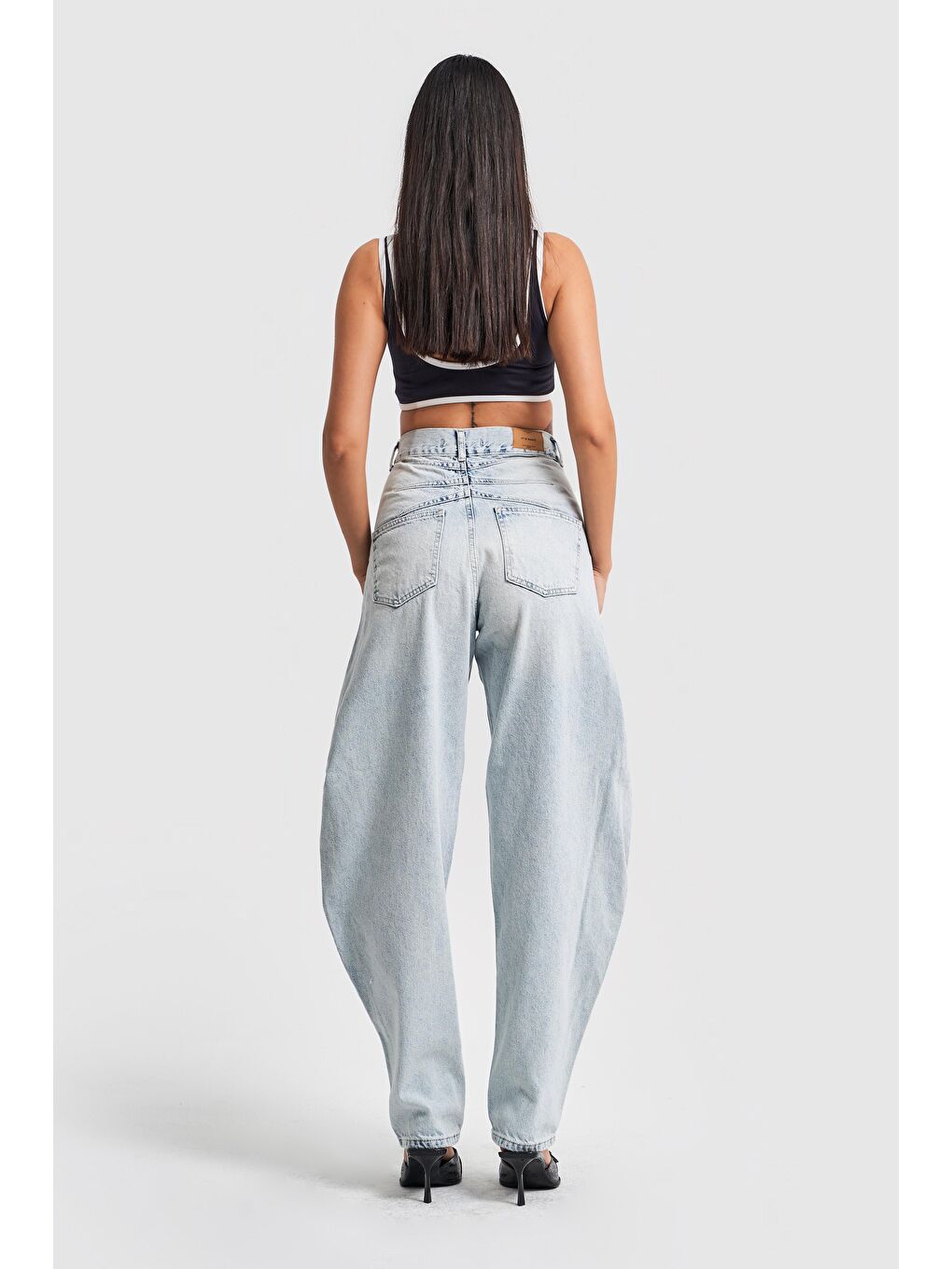 Mavi Kadın Snow jean Rengi Barrer Balon Fit Denim Pantolon-1