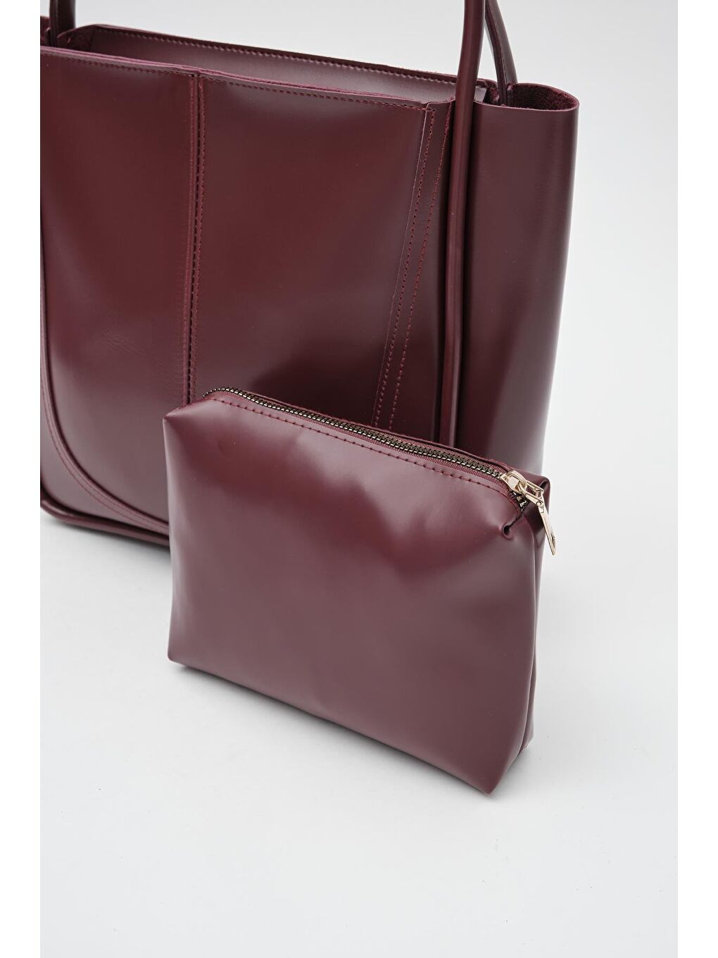 Moscow Çift Askılı Omuz Çantası Bordo-4