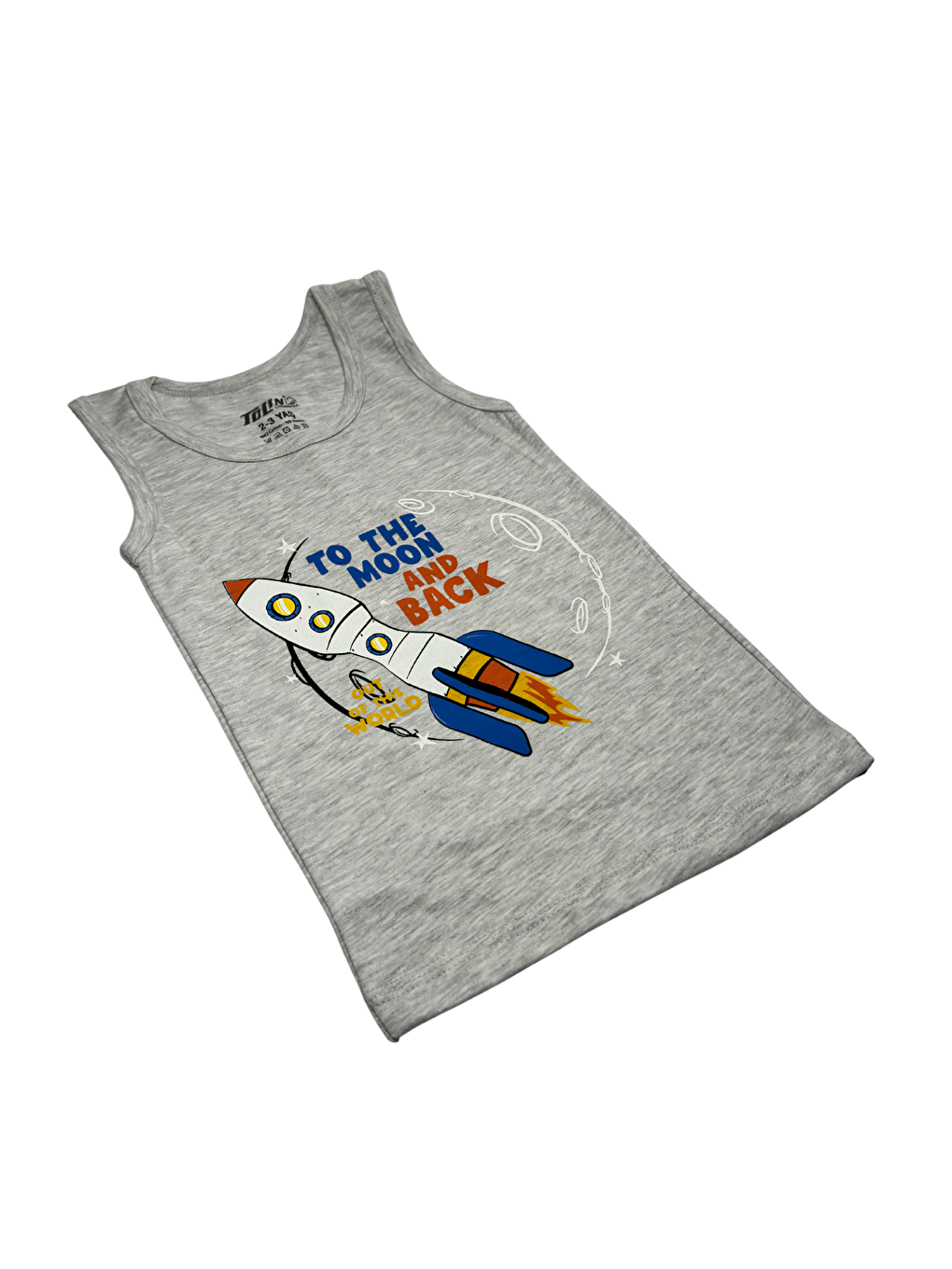 Lacivert Erkek Çocuk 3 lü Paket Pamuklu Elastanlı Baskılı Atlet 133-10-2