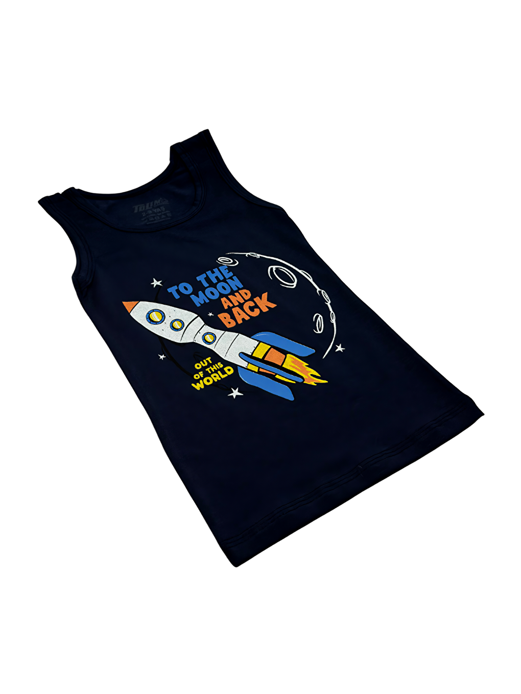 Lacivert Erkek Çocuk 3 lü Paket Pamuklu Elastanlı Baskılı Atlet 133-10-3