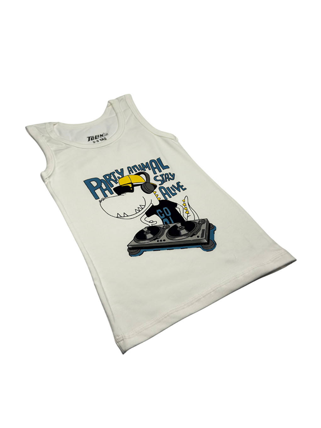 Yeşil Erkek Çocuk 3 lü Paket Pamuklu Elastanlı Baskılı Atlet 133-09-1