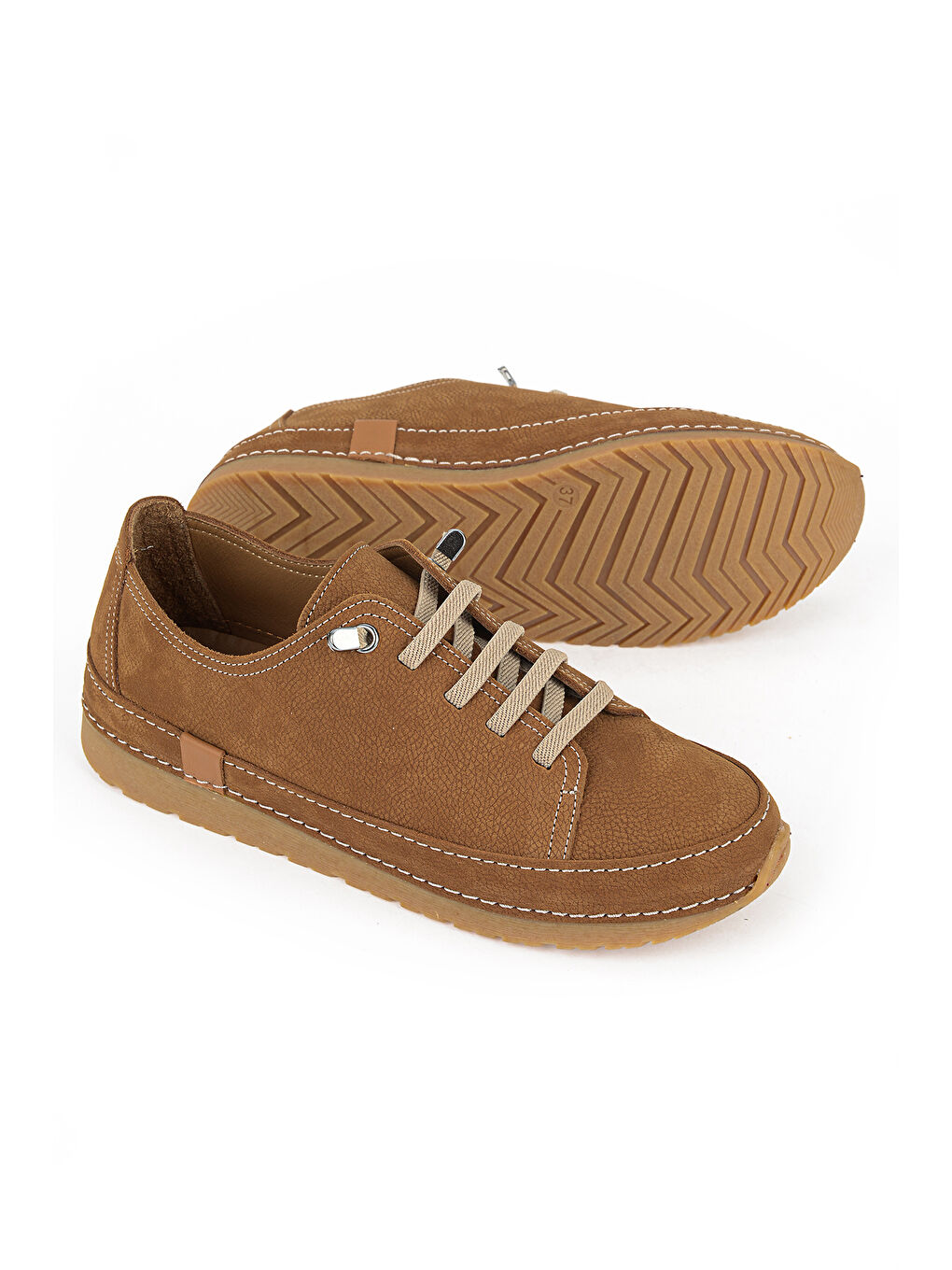 Kahverengi Kadın Hakiki Deri Konfor Ayakkabı 1611061ZRC1 Taba-3