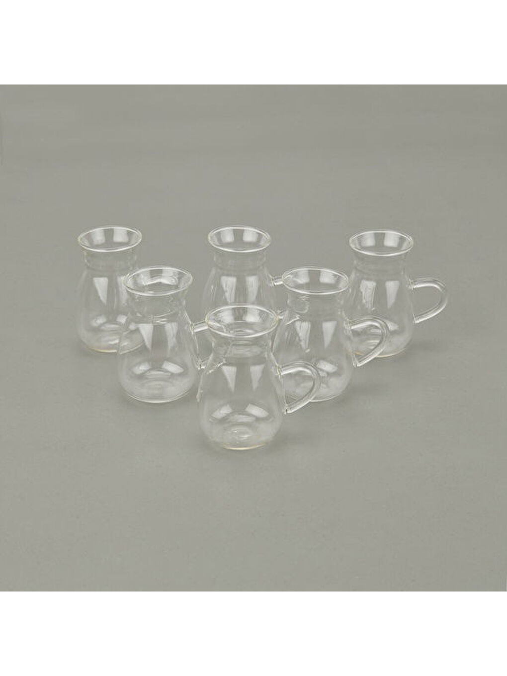 Renksiz Grape Borosilikat Cam 6'lı Çay Seti - Şeffaf - 220 ml-3