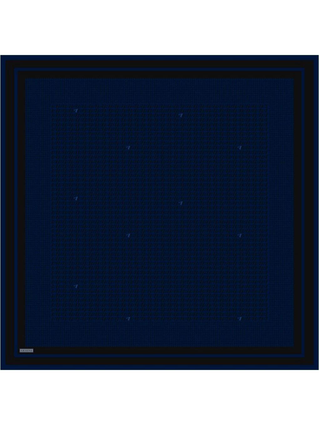 Lacivert Saf İpek Twill Eşarp 9502d 10-3