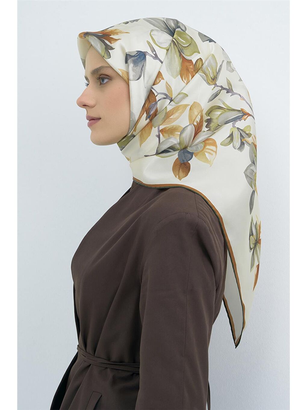 Karışık Saf İpek Sura Eşarp 9524D 84-3