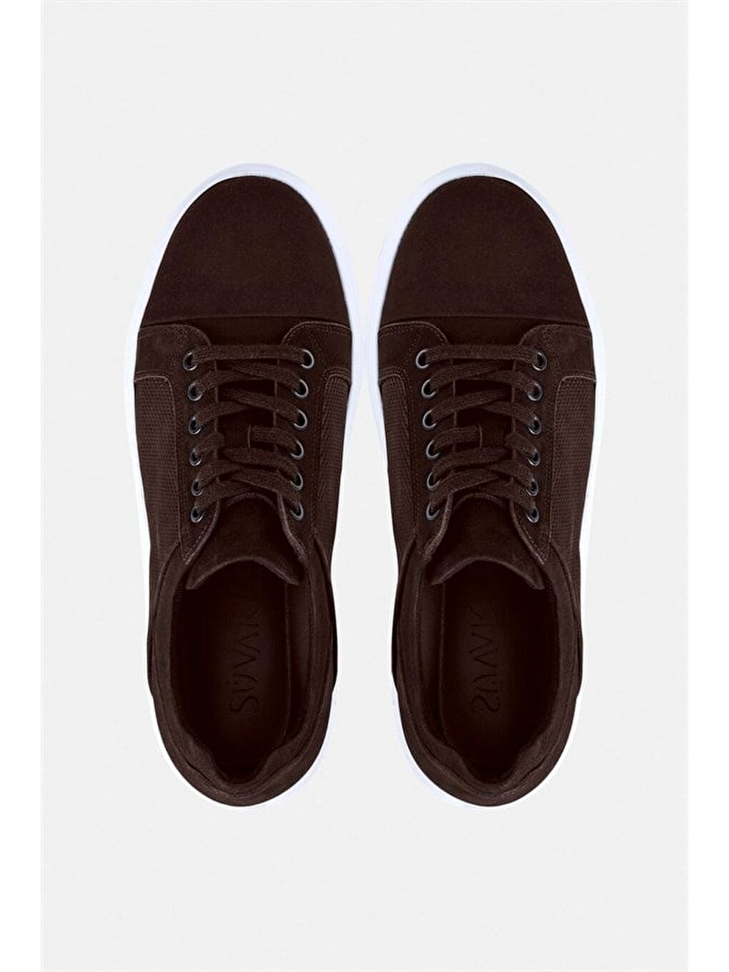 Kahverengi Koyu Kahve Gerçek Deri Bağcıklı Spor Ayakkabı-4