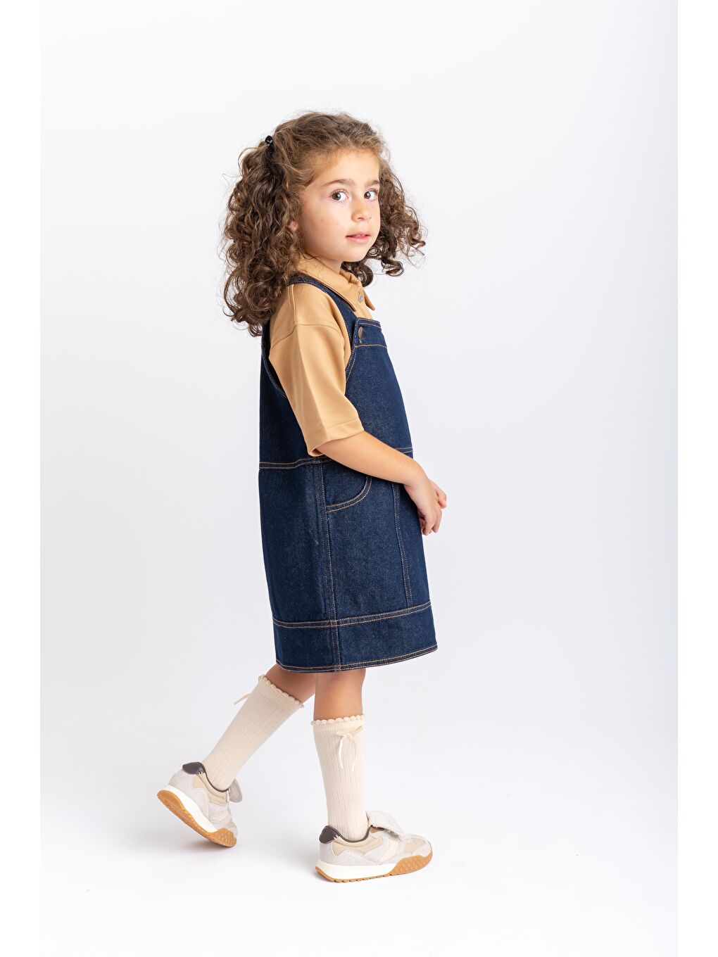 Mavi Kız Çocuk Jean Elbise