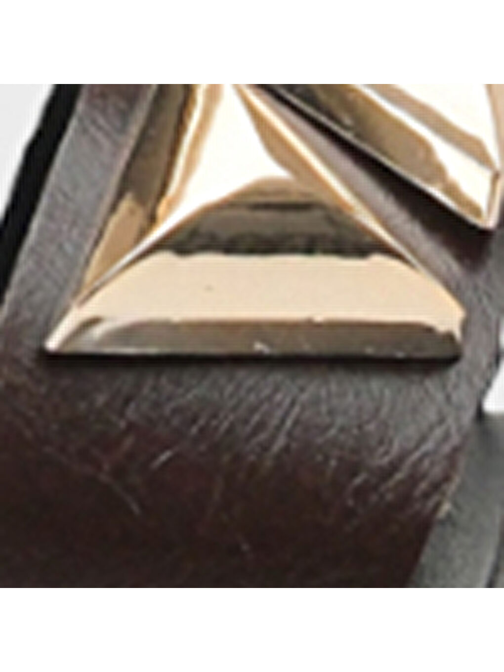 Kahverengi Aubrie Küt Burunlu Metal Aksesuarlı Orta Topuklu Kadın Terlik-6