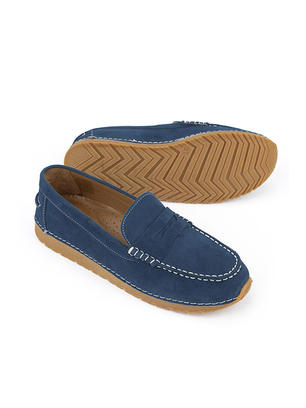 Kadın Hakiki Deri Ayakkabı 1611061ZRC6 Jean Mavi-3